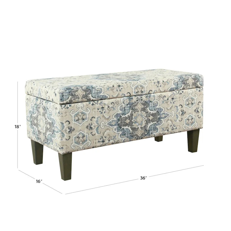 Banc de rangement décoratif