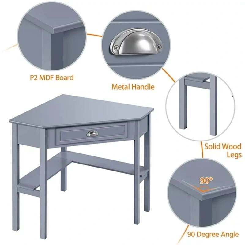 Bureau d'angle avec tiroir de rangement